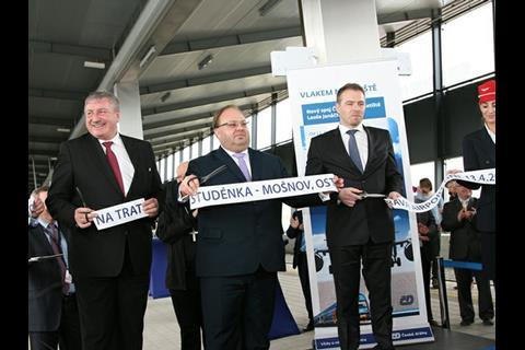 The rail link to Ostrava's Leoš Janáček Airport was inaugurated on April 13.
